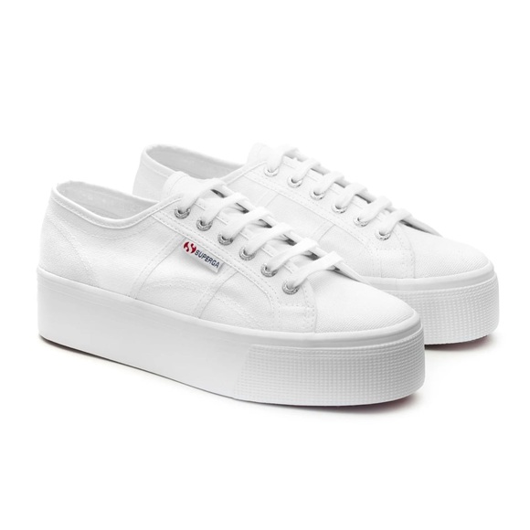 Superga 2790 Lace Up Canvas Platform Sneakers - Picture 2 of 16